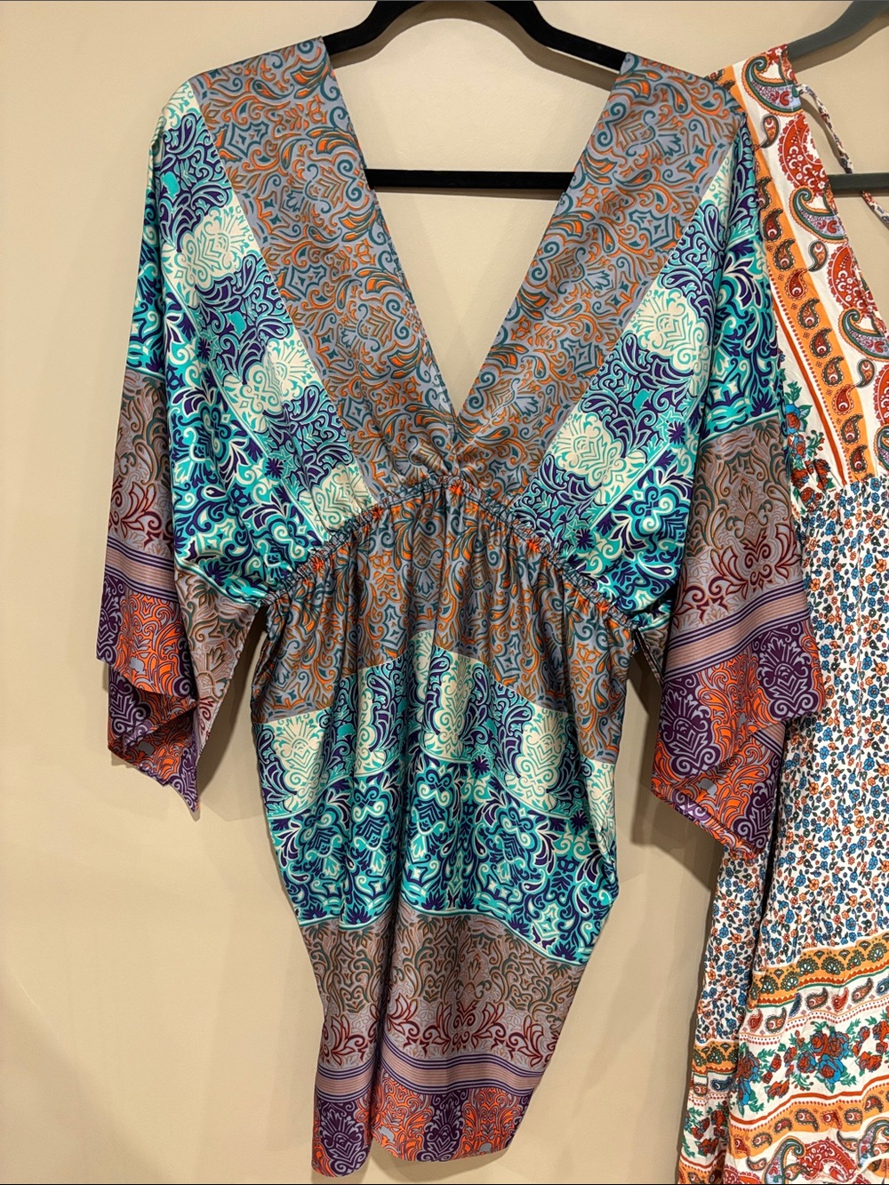 Kimono silky dress
